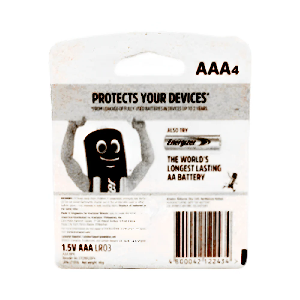 Energizer Max AAA Battery 4's - Image 2