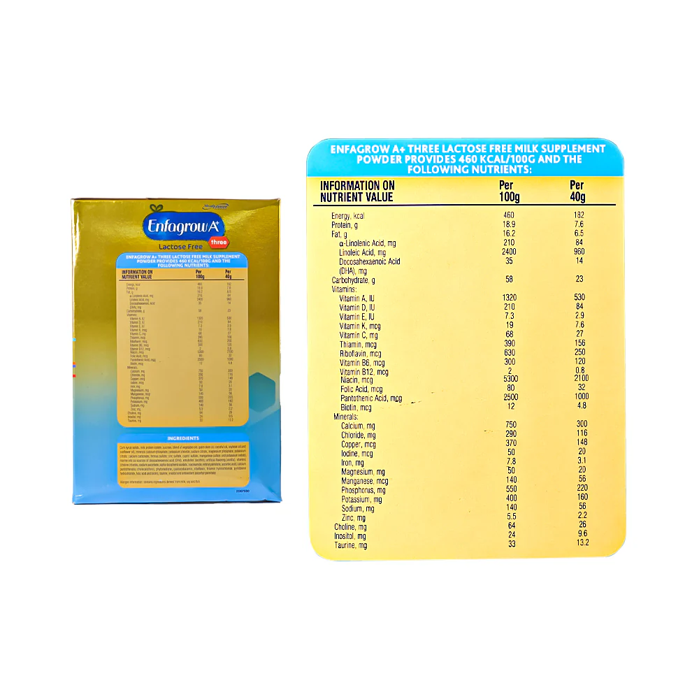 Enfagrow A+ Three Lactose Free 1725g - Image 3
