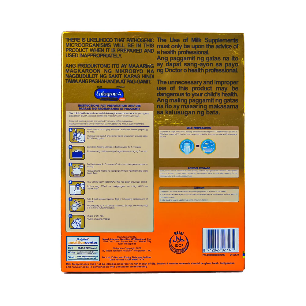 Enfagrow A+ Three Milk Supplement 1-3 Years Old 350g - Image 2