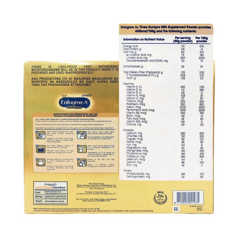 Enfagrow A+ Three NuraPro Milk Supplement 1-3 Years Old 2.3kg - Image 2