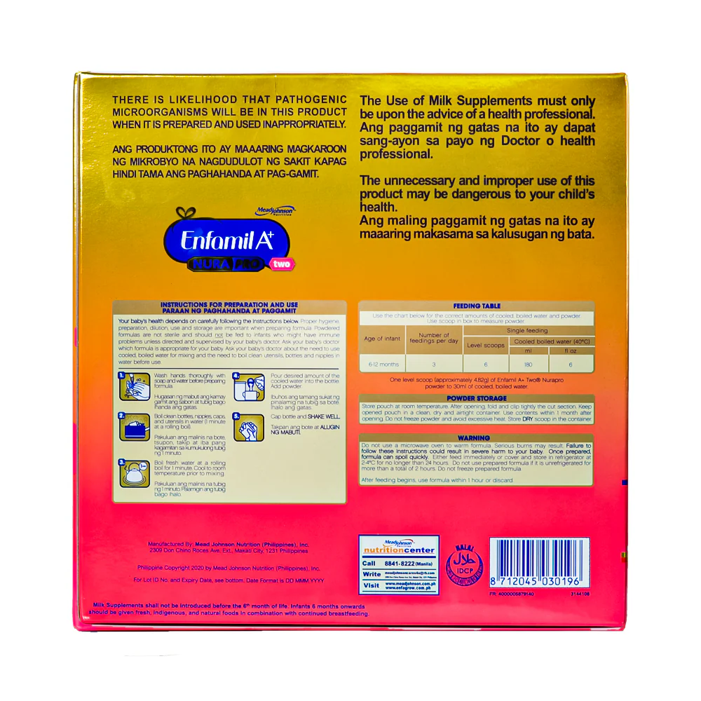 Enfamil A+ Two Milk Supplement 6-12 Months 1725g - Image 2