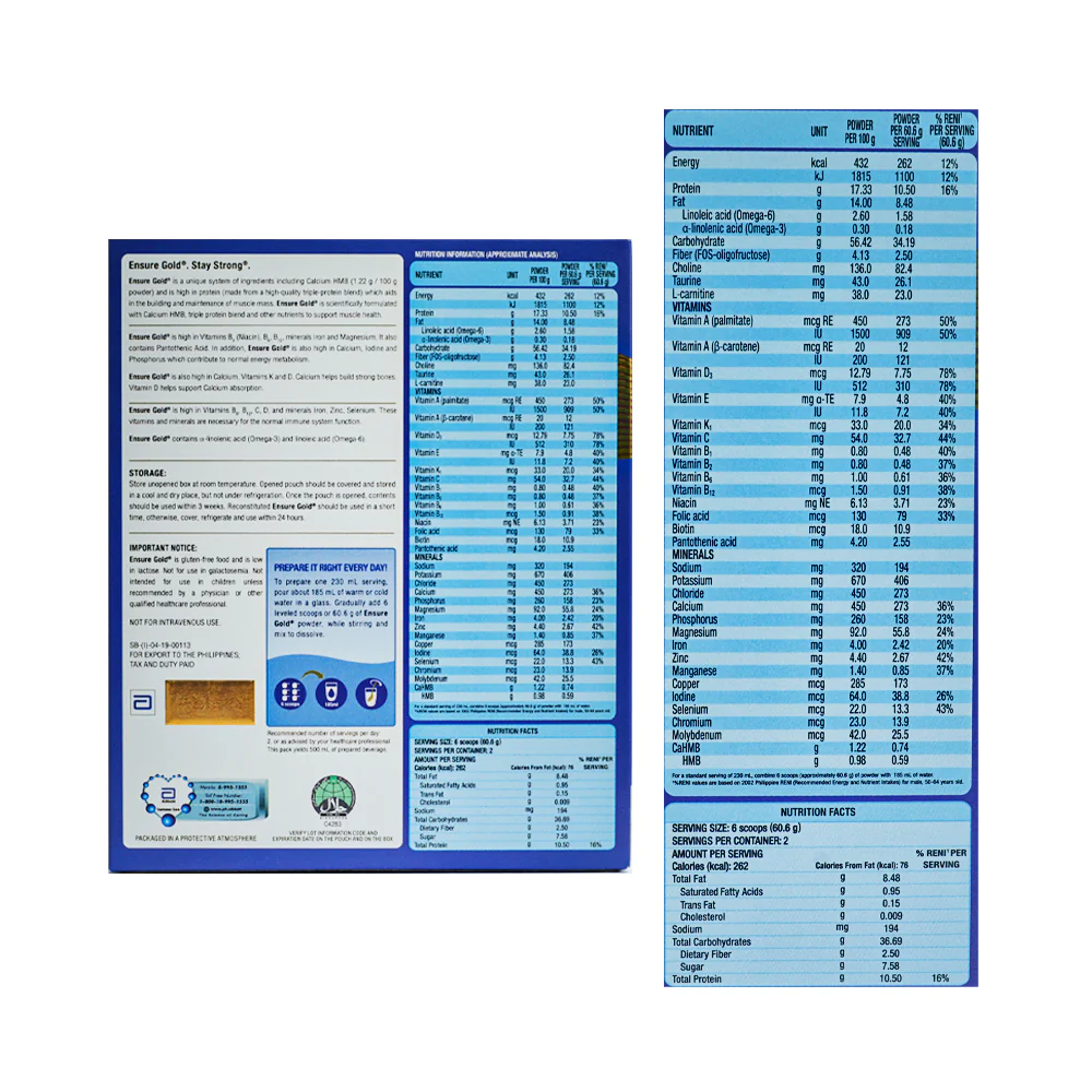 Ensure Gold BIB + HMB Vanilla 150g - Image 3
