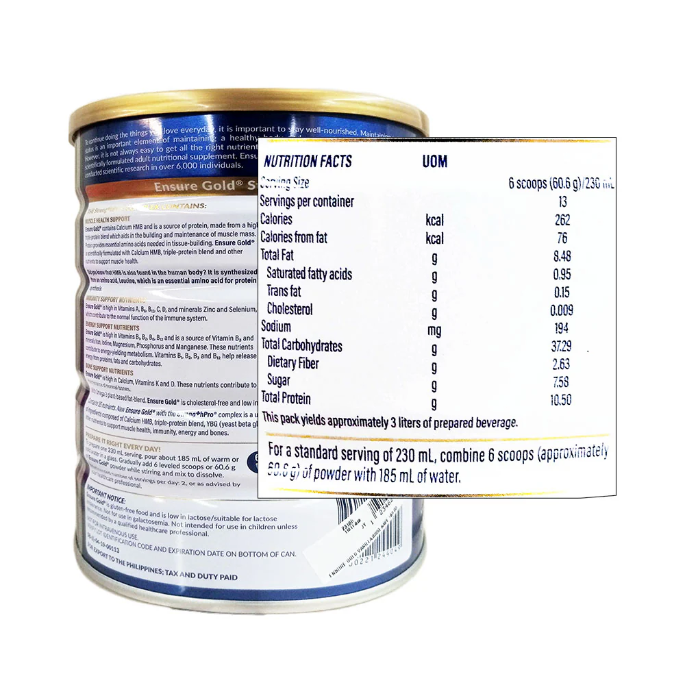 Ensure Gold Vanilla 800g - Image 2