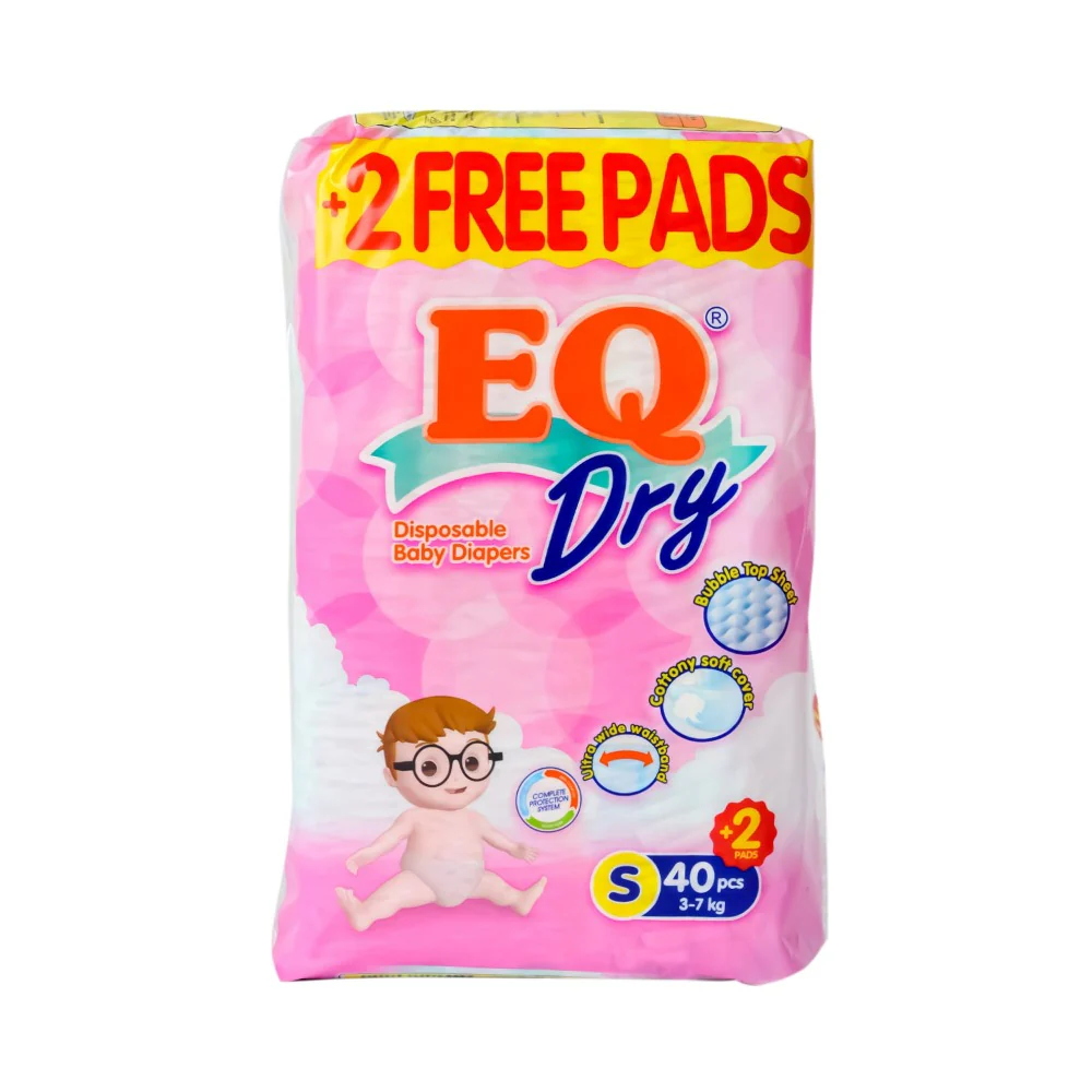 EQ Dry Baby Diaper Econo Pack Small 40's + 2 - Image 2