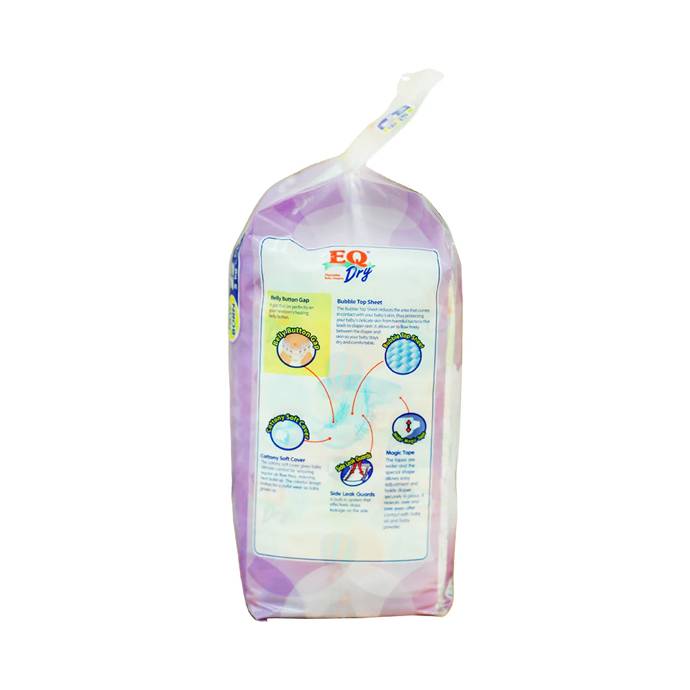EQ Dry Baby Diaper Travel Pack Newborn 22's - Image 2