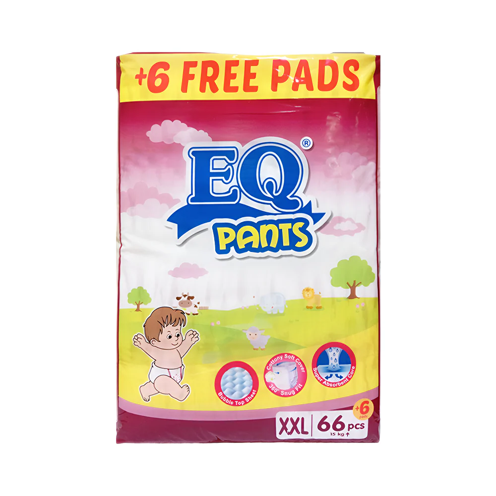 EQ Pants Diaper Mega Pack XXL 66 Pads+ 6's - Image 2