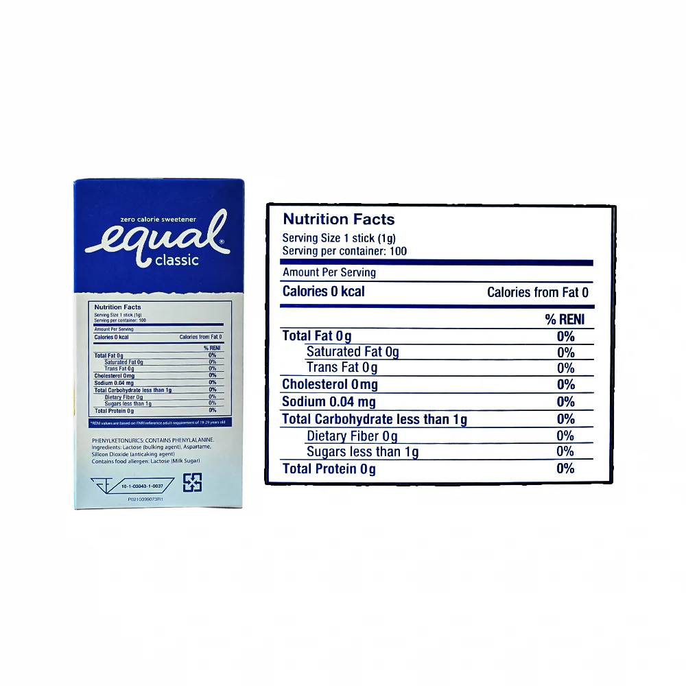 Equal Classic Sweetener 1g x 100 Sticks - Image 3