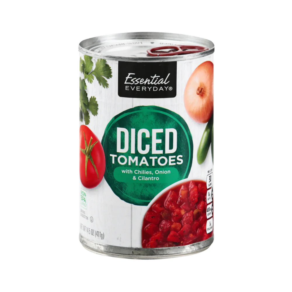 Essential Everyday Diced Tomatoes With Chilies Onion And Cilantro 411g - Image 2