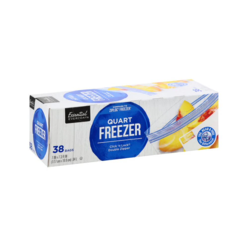 Essential Everyday Quart Freezer Double Zipper 38's - Image 2