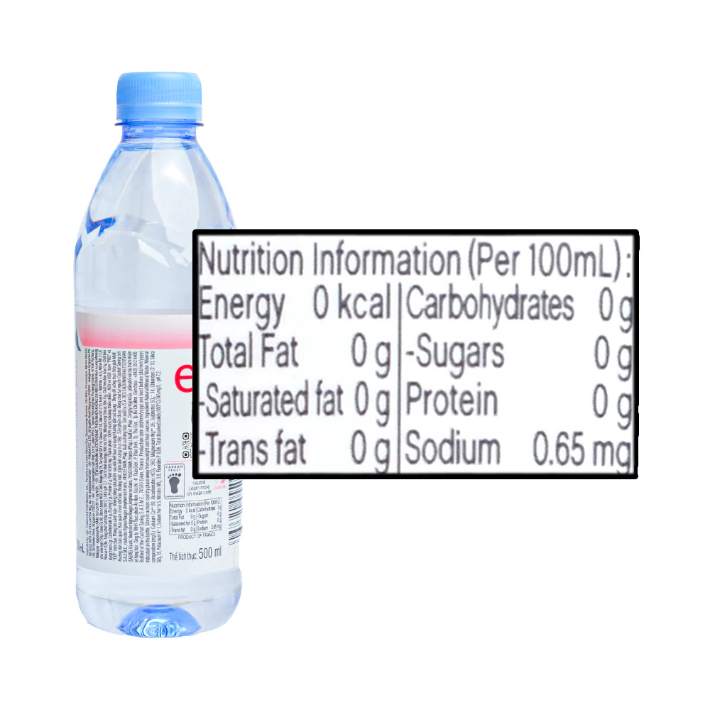 Evian Natural Spring Water 500ml - Image 2