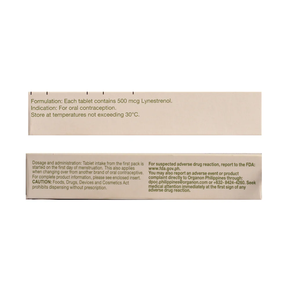 Exluton Lynestrenol 500mcg Pills Tablet By 28's - Image 3