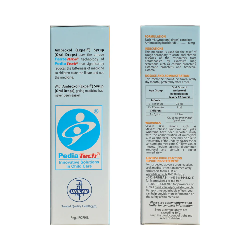 Expel Ambroxol 6mg Oral Drops 15ml - Image 2