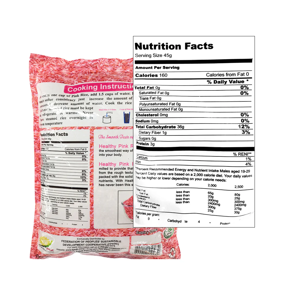 F And C Organic Pink Rice 2kg - Image 2