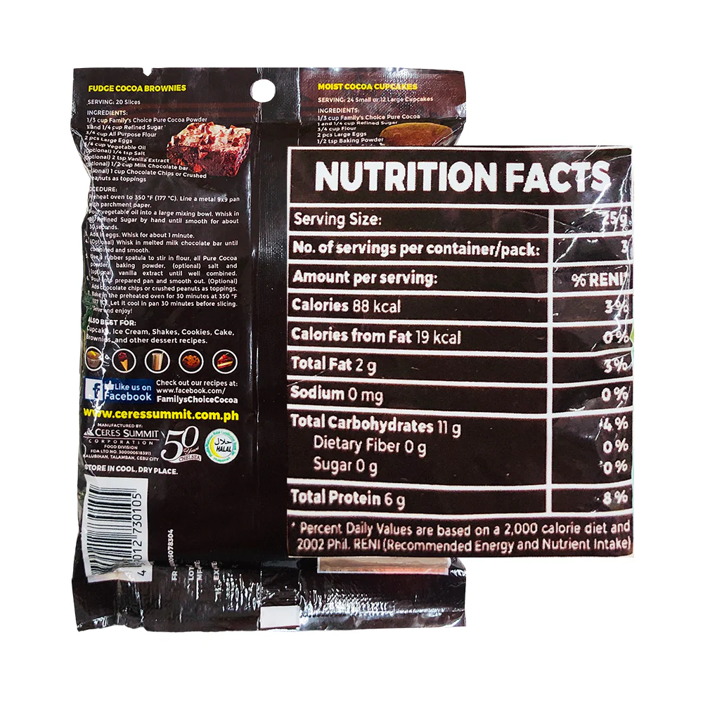 Family's Choice Pure Cocoa Powder 80g - Image 2