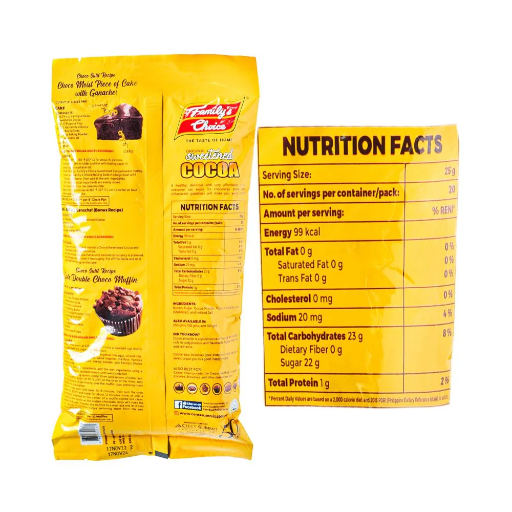 Family's Choice Sweetened Cocoa Powder 500g - Image 2