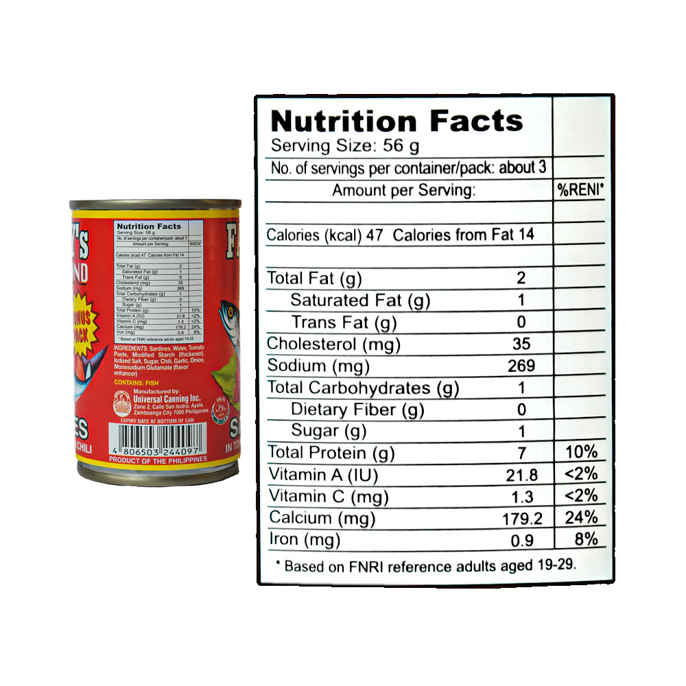 Family's Sardines In Tomato Sauce With Chili Bonus Pack EOC 155g - Image 3
