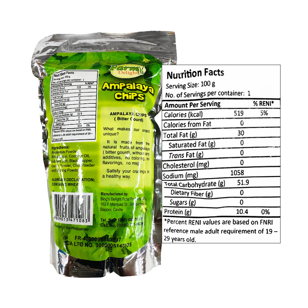Farm Delight Ampalaya Chips 100g - Image 2