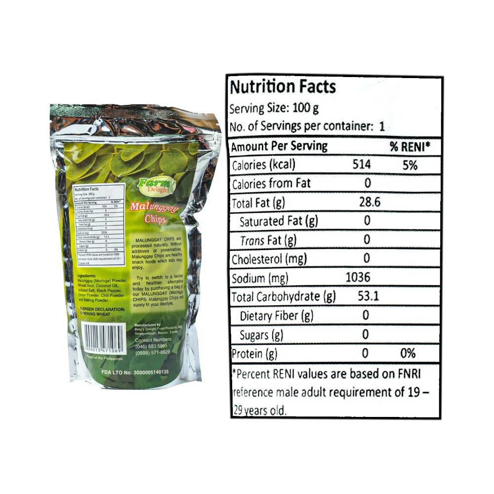Farm Delight Malunggay Chips 100g - Image 3