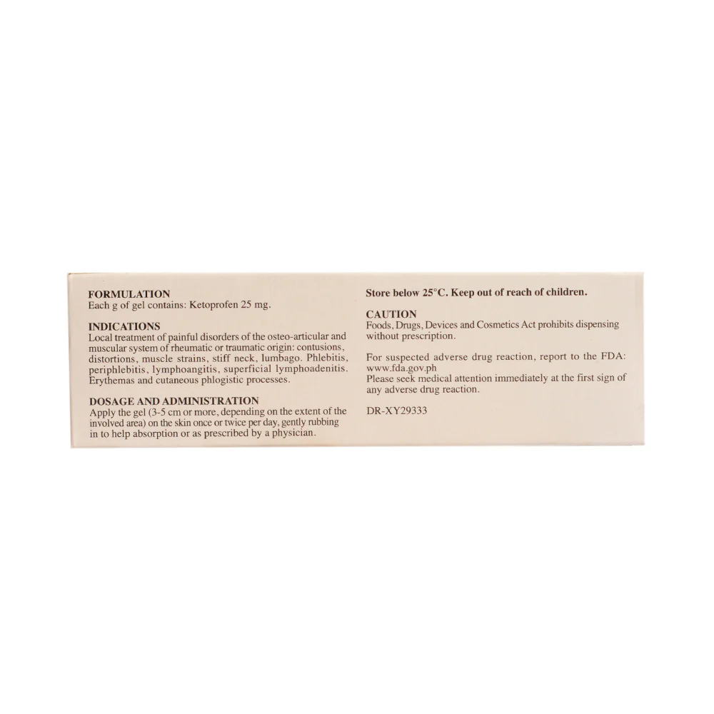 Fastum Ketoprofen 25mg/g 2.5% Gel 30g - Image 3