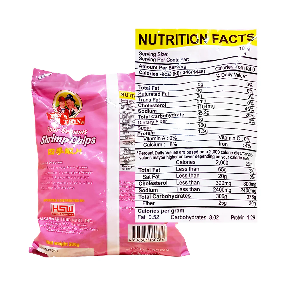 Fat & Thin Four Seasons Shrimp Chips 200g - Image 2