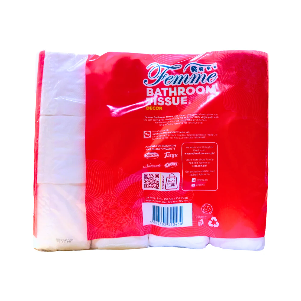 Femme Decor Bathroom Tissue 2Ply 24's - Image 2