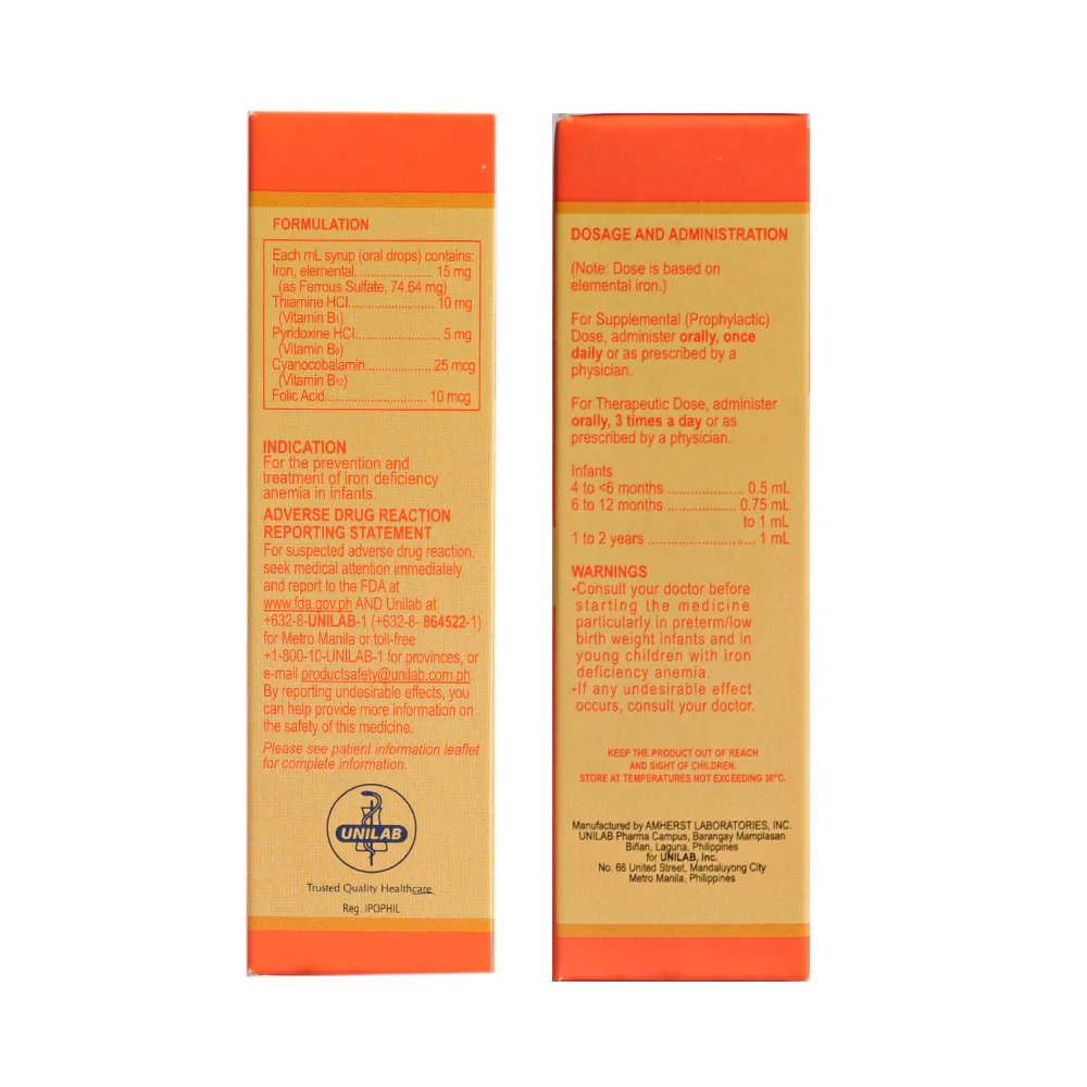 Ferlin Iron Vitamin B Complex Drops 15ml - Image 2