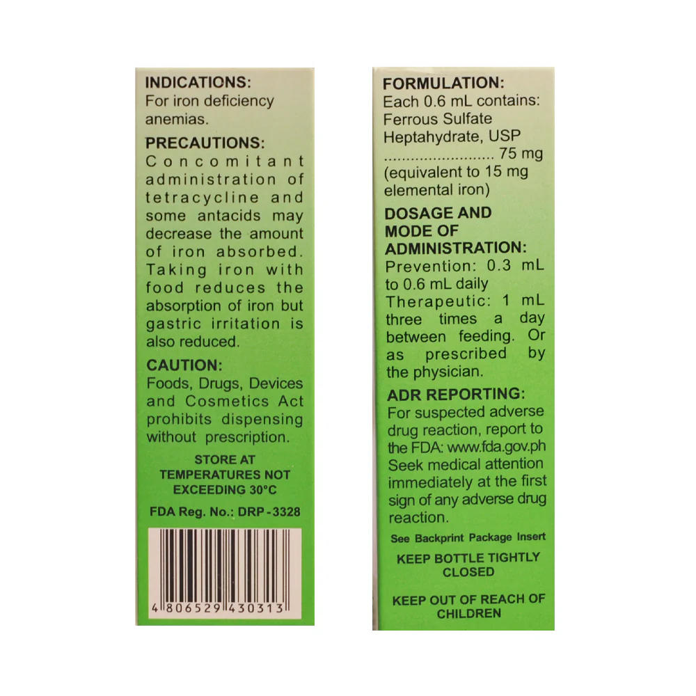 Ferolem Ferrous Sulfate Drops 15ml - Image 3