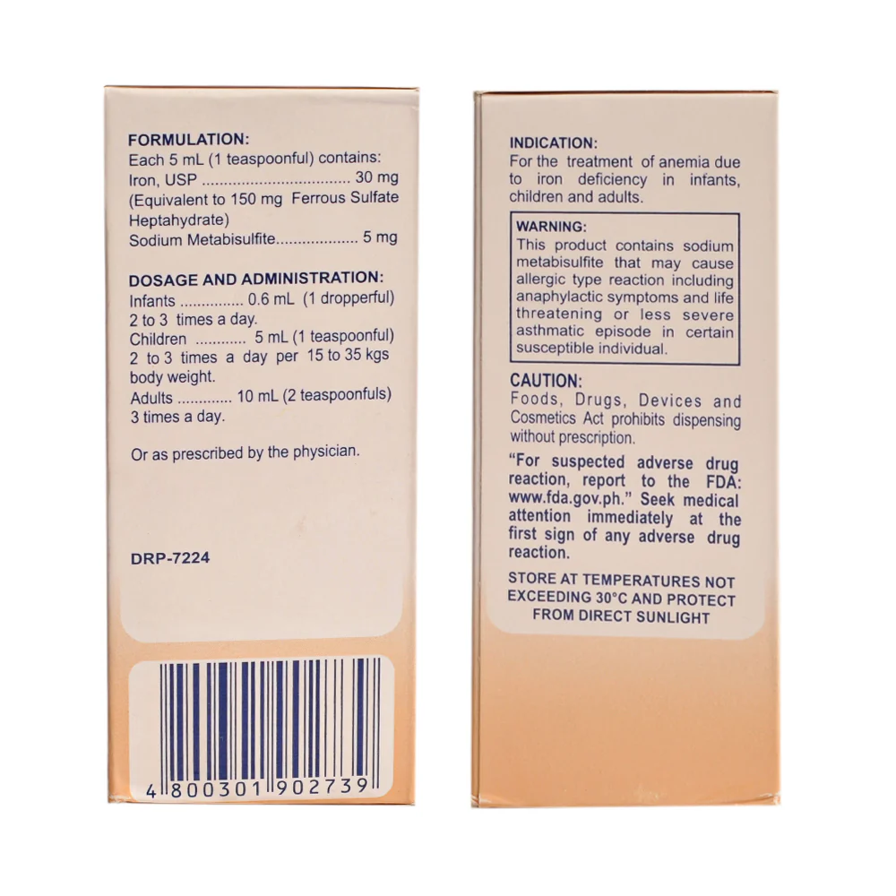 Ferrous Sulfate Syrup 60ml - Image 2