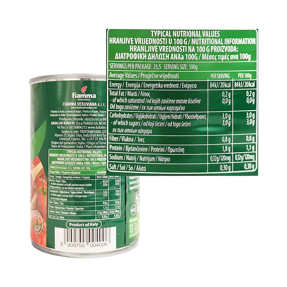 Fiamma Vesuviana Diced Tomatoes In Tomato Juice 400g - Image 2
