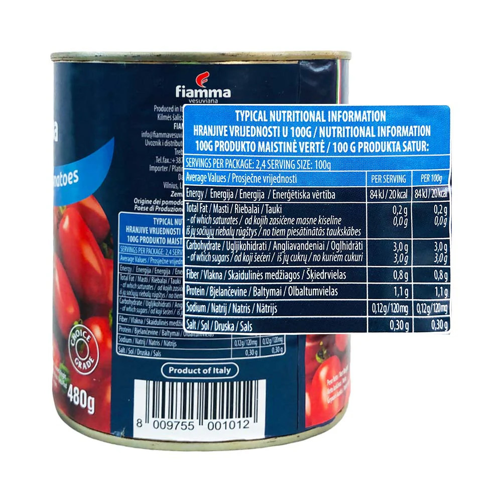 Fiamma Whole Peeled Tomato 800g - Image 2