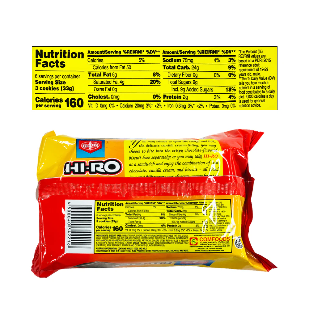 Fibisco Hi-Ro Chocolate Sandwich Cookies 200g - Image 2