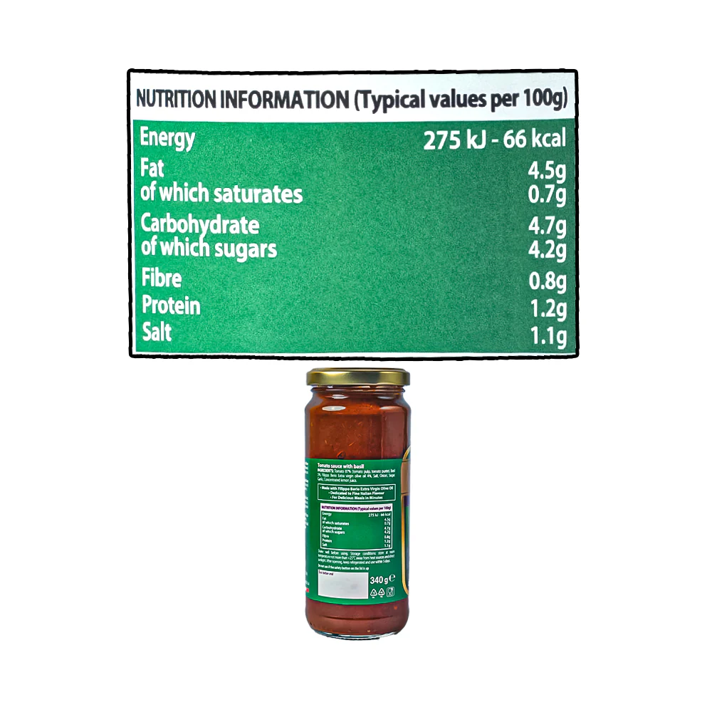 Filippo Berio Basilico Pasta Sauce 340g - Image 3