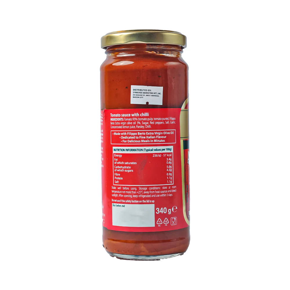 Filippo Berio Pasta Sauce Arrabbiata 340g - Image 2