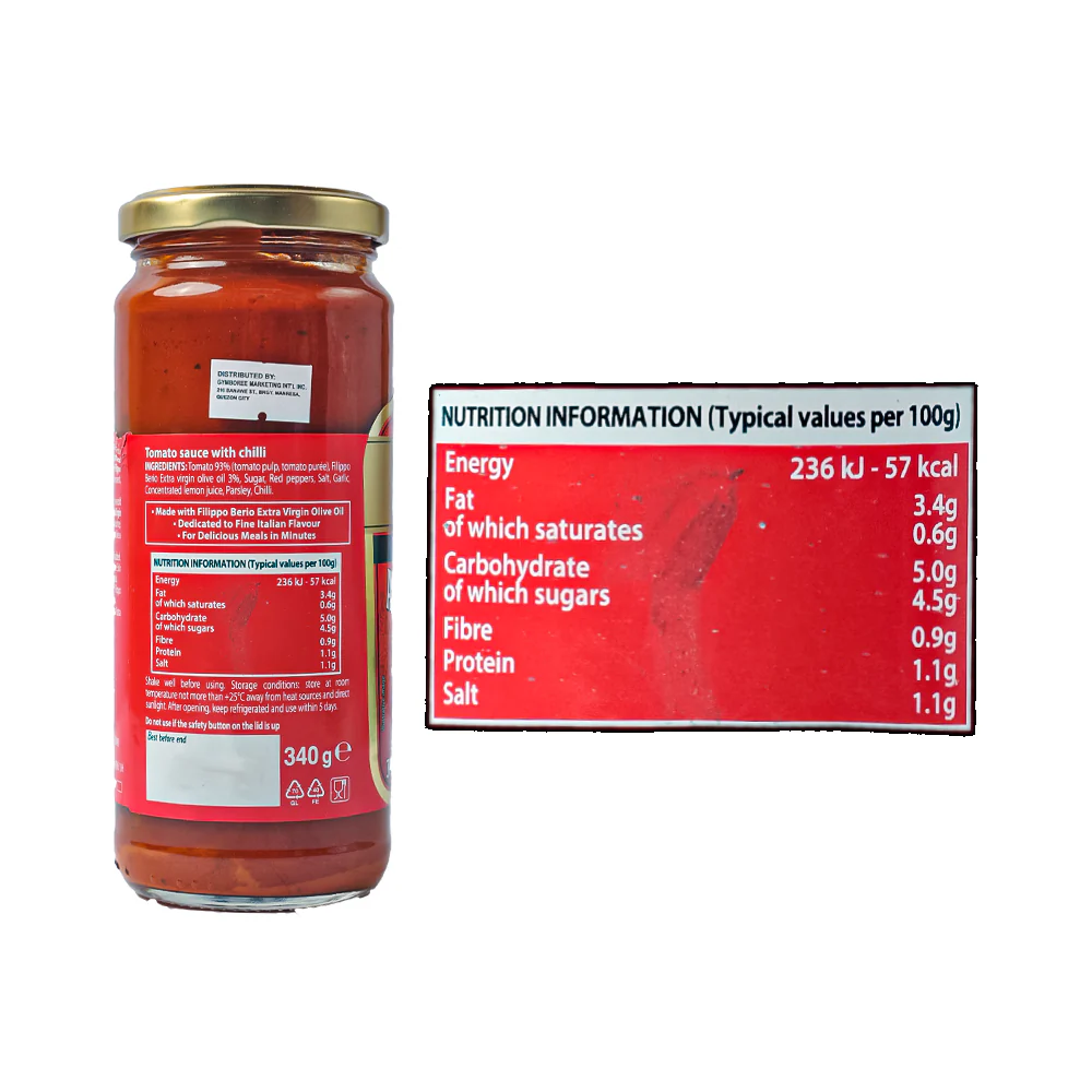 Filippo Berio Pasta Sauce Arrabbiata 340g - Image 3