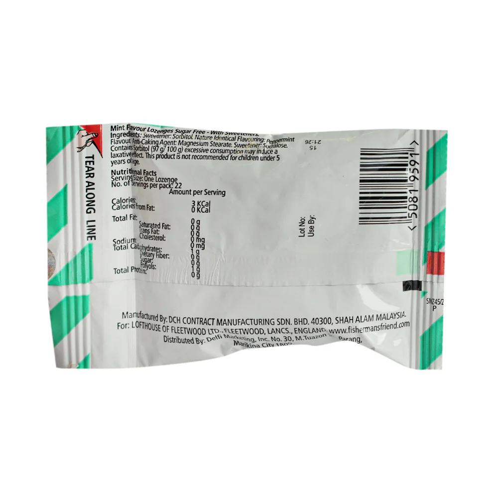 Fisherman's Friend Lozenges Mint Sugar Free 25g - Image 2
