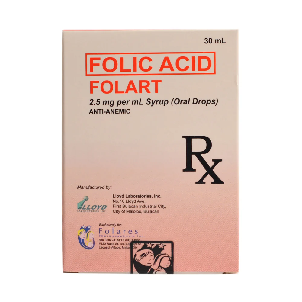 Folart Folic Acid 2.5mg/ml Drops 30ml - Image 2