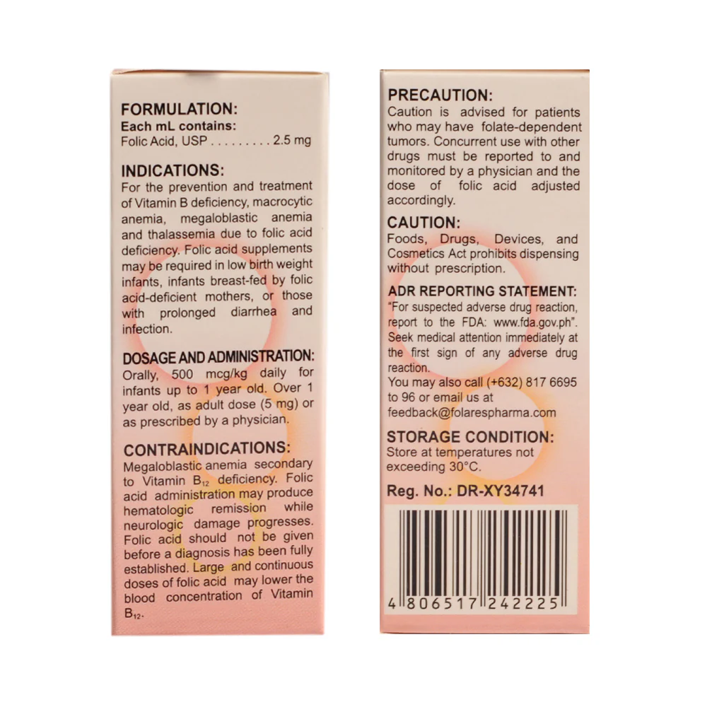 Folart Folic Acid 2.5mg/ml Drops 30ml - Image 3