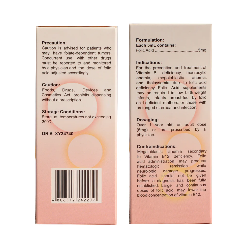Folart Folic Acid 5mg/5ml Syrup 60ml - Image 3