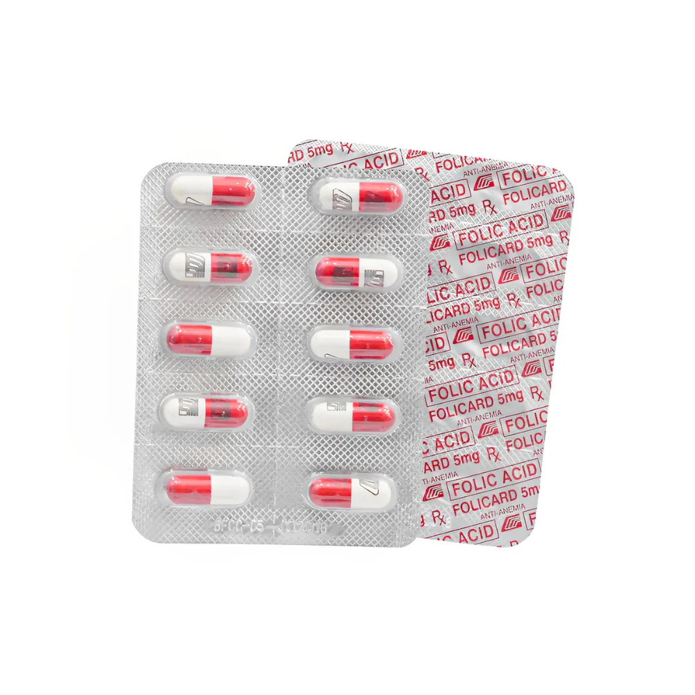 Folicard Folic Acid 5mg Capsule By 10's - Image 2