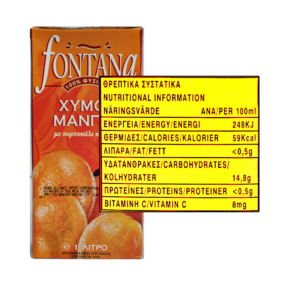 Fontana Fruit Juice Mango 1L - Image 2