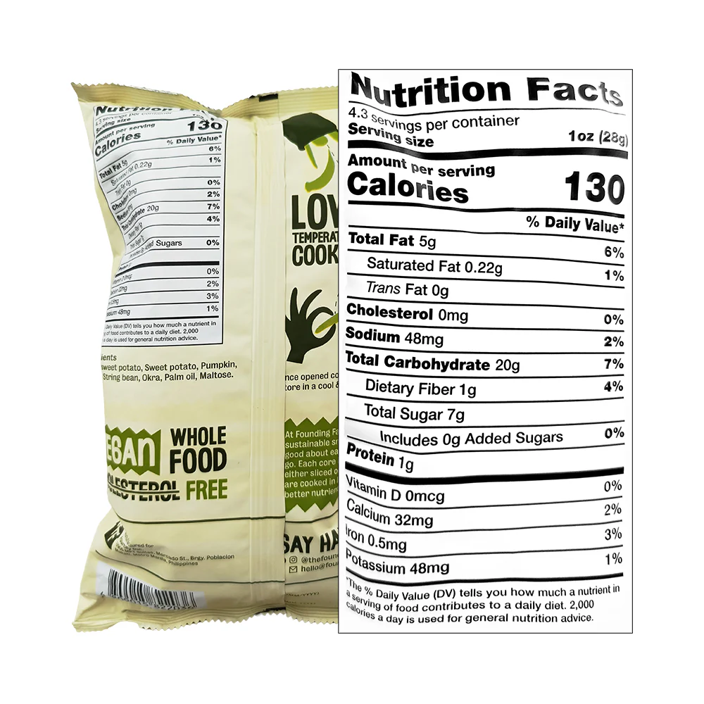 Founding Farmers Veggie Crisps Unsalted 120g - Image 2