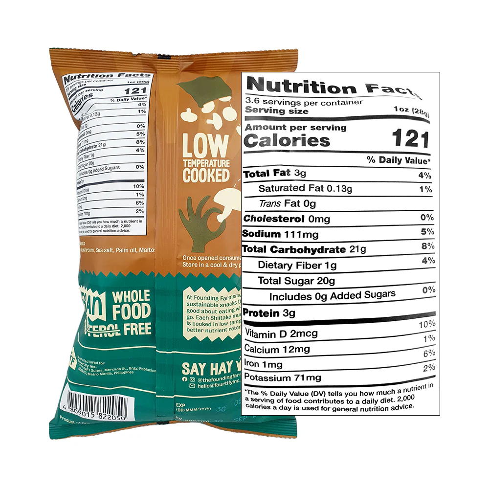 Founding Farmers Veggie Shiitake Crisps 100g - Image 2