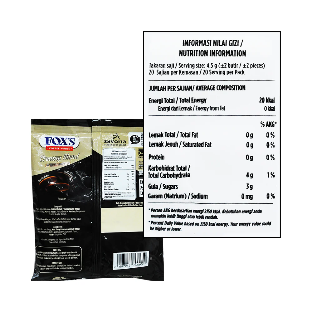 Fox's Coffee World Creamy Blend Candy 90g - Image 2