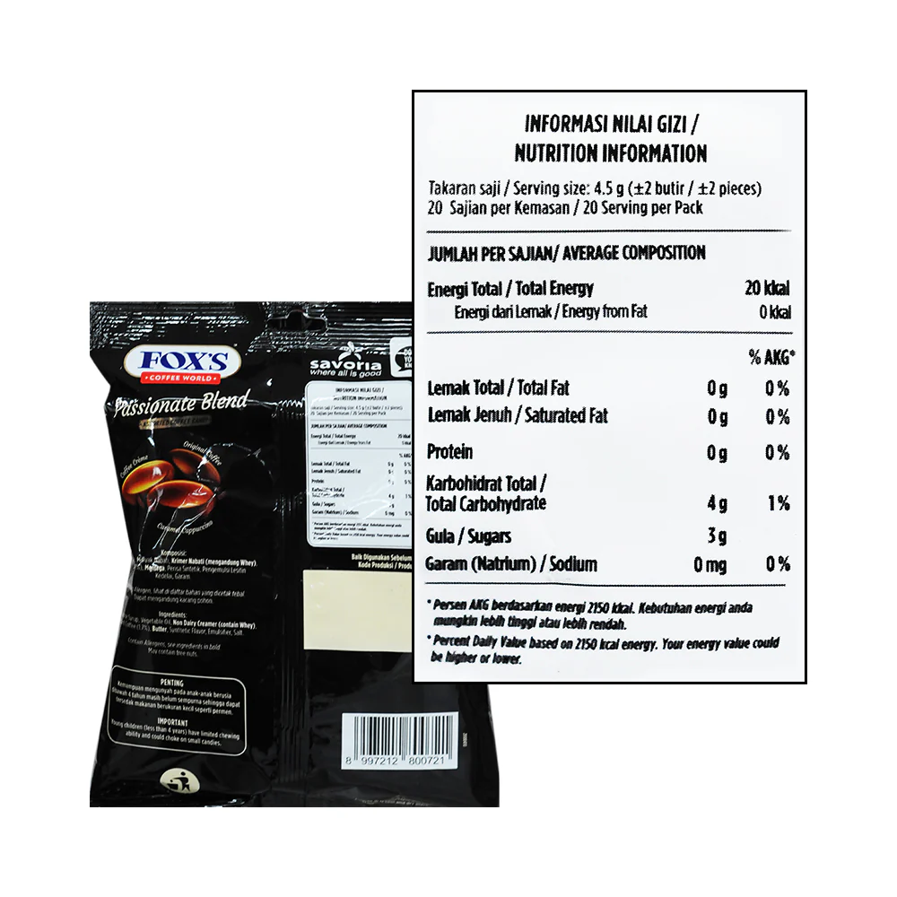 Fox's Coffee World Crystal Clear Candy 90g - Image 2