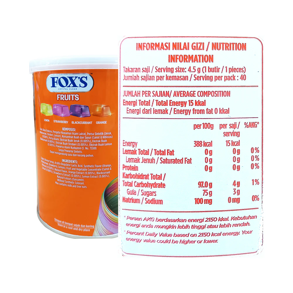 Fox's Crystal Clear Candy Tin 180g - Image 2