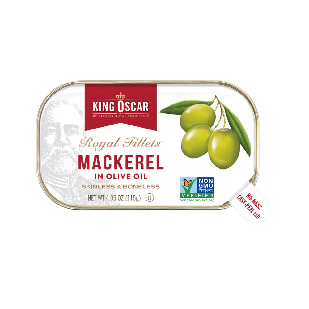 King Oscar Mackerel In Olive Oil 115g - Image 2