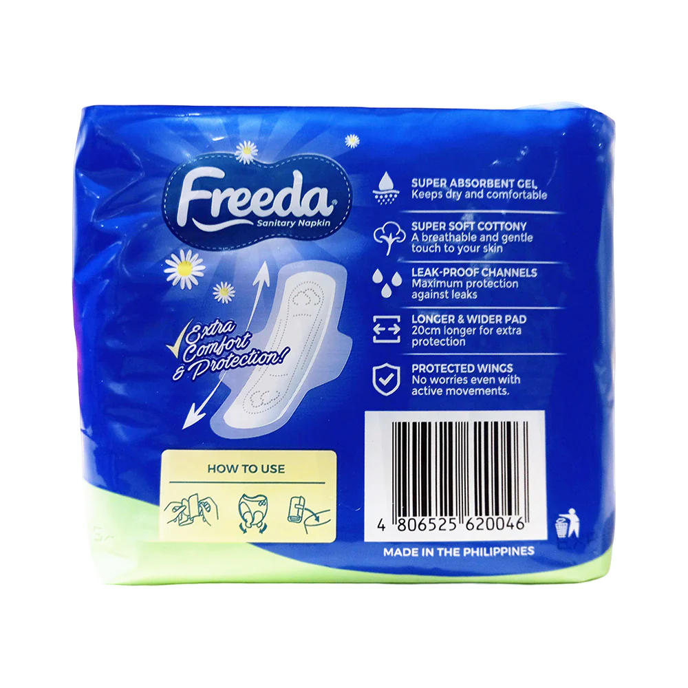 Freeda Napkin Soft Cotton Night Use 8 Pads Plus 2 Pads - Image 2