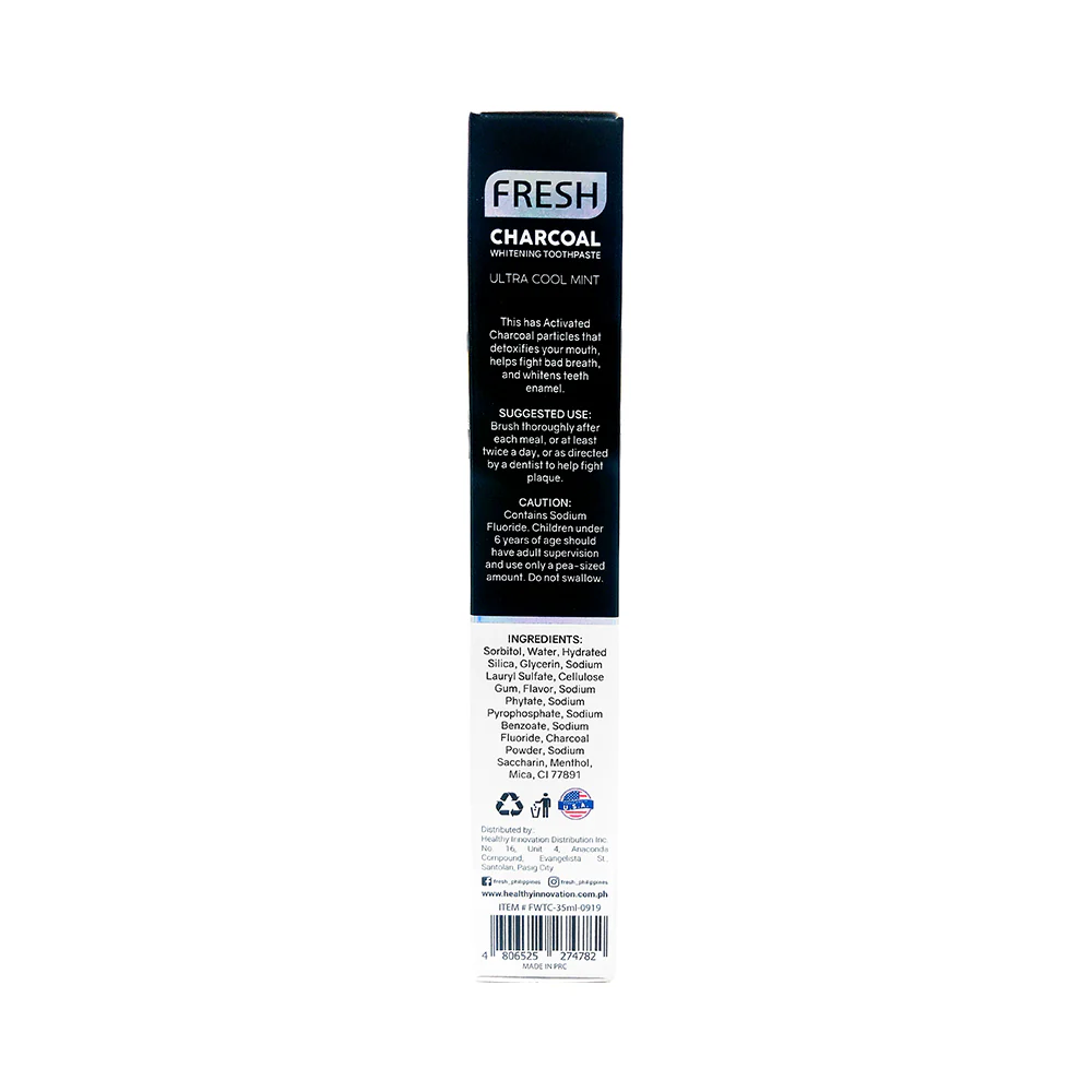 Fresh Charcoal Whitening Toothpaste Ultra Cool Mint 35g - Image 3