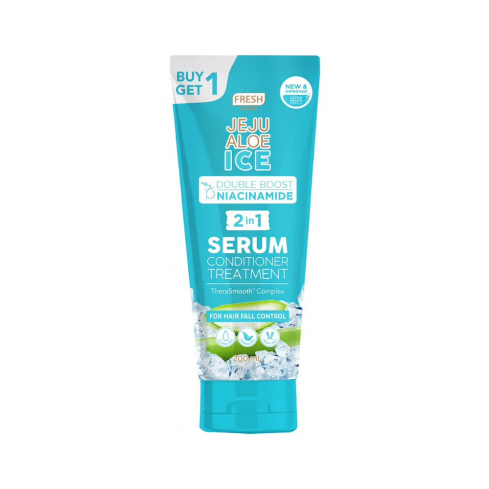 Fresh Hairlab Jeju Aloe Ice Double Boost Niacinamide 2 in 1 Serum Conditioner Treatment 200ml - Image 2