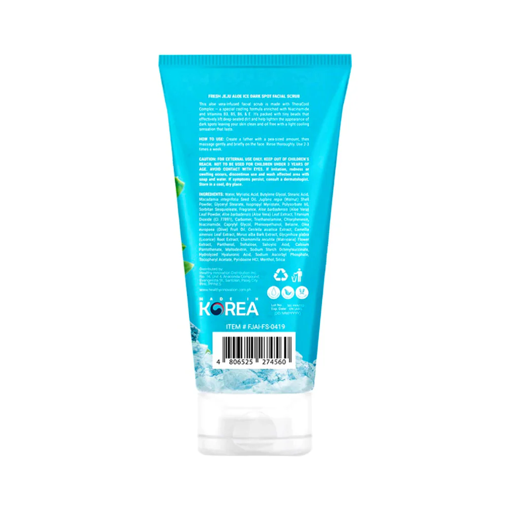 Fresh Skinlab Jeju Aloe Vera Ice Facial Scrub 100ml - Image 3